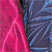 close up of marbled fabric from plain paper and fabric company's marbling studio